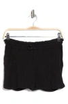 Vitamin A ® Thalia Tencel™ & Organic Cotton Blend Cover-up Shorts In Black