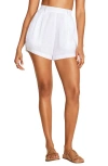 Vitamin A ® The Getaway Linen Cover-up Shorts In White