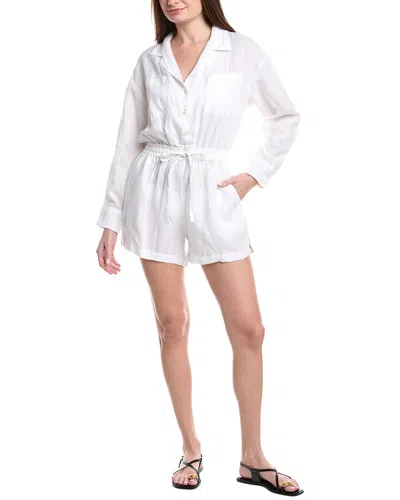 Vitamin A The Getaway Linen Romper In White