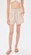 Vitamin A The Getaway Shorts Sand Dunes Stripe In Brown