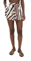 Vitamin A The Getaway Shorts Shell Stripe In Animal Print