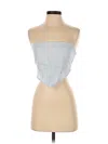 Vitamin A Tube Top Blue Strapless Neckline Tops In Blue
