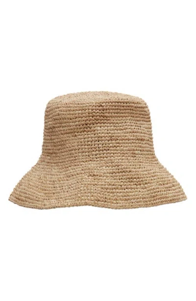 Vitamin A ® Tulum Straw Bucket Hat In Brown