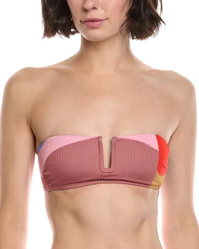Vitamin A Ursula Bandeau Bikini Top In Brown