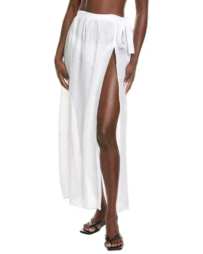 Vitamin A Vera Linen Wrap Skirt In White