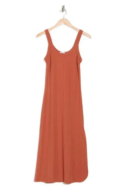 Vitamin A ® West Rib Tank Dress In Copper Brown