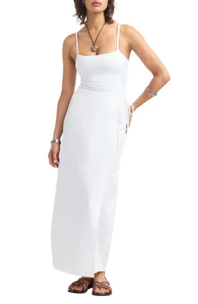 Vitamin A ® Willa Organic Linen Cover-up Wrap Skirt In White