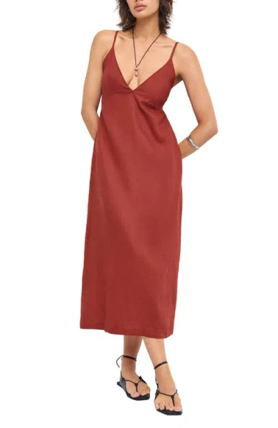 Vitamin A ® Zella Linen Cover-up Maxi Dress In Brown