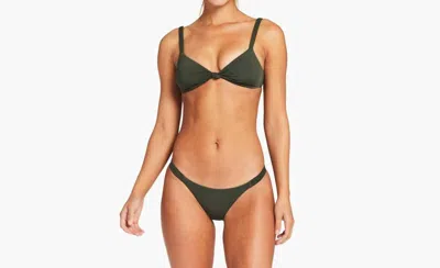 Vitamin A Zuri Bikini Bottom In Forest Ecolux In Green