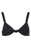 Vitamin A ® Zuri Knot Front Bikini Top In Black