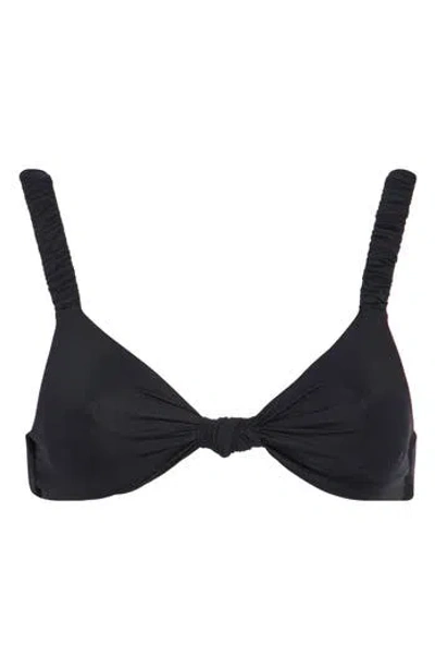 Vitamin A ® Zuri Knot Front Bikini Top In Black