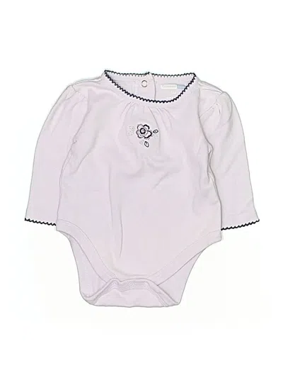 Pre-owned Vitamins Baby Babies' Long Sleeve Onesie In White