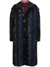 Vitelli Printed Coat In Blue