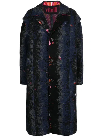 VITELLI BLUE PRINTED COAT