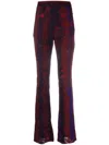 Vitelli Flared Contrasting-stitch Trousers