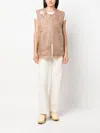 Vitelli Distressed-effect Zip-up Vest