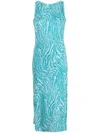 Vitelli Open Back Jacquard Long Dress
