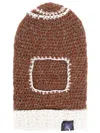 Vitelli Contrast-stitch Crochet-knit Balaclava In Brown