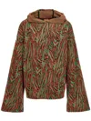 Vitelli Jacquard Flow Hooded Sweater In 褐色