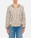 Vitelli Patterned Zip-front Cardigan In Grey