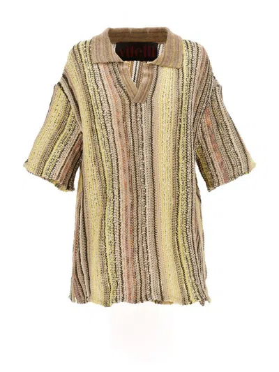 Vitelli Jacquard Knit Polo Shirt In Multi