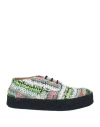 Vitelli Low-top Sneakers Striped Lime In White