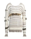 Vitelli Chaga Reverse Logo Stitch Sweater In Beige