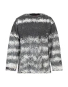 Vitelli Man Sweater Charcoal Size 2 Wool, Polyamide, Polyester, Silk, Cotton In Grey
