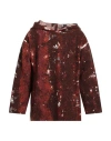 Vitelli Man Sweatshirt Rust Size 2 Wool, Polyamide, Polyester, Silk, Cotton In Red