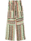 Vitelli Stripe-print Cotton-blend Trousers In Multicolour
