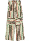 Vitelli Stripe-print Cotton-blend Trousers In Multicolour