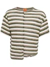 Vitelli Patchwork Striped T-shirt In Green