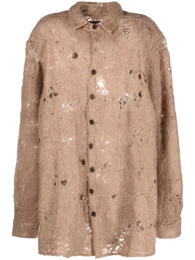 VITELLI RAW-CUT FINISH LONG-SLEEVE SHIRT