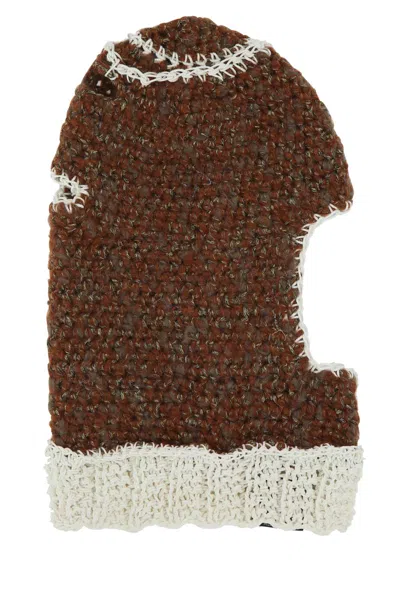 Vitelli Regenerated Yarn Balaclava Beanie For Men In Multicoloured