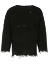 Vitelli Sleeveless Knit With Frayed Hem And Textured Sparkle In Black