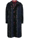 Vitelli Printed Coat In Black