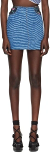 Vitelli Ssense Exclusive Blue Denim Miniskirt In Blue
