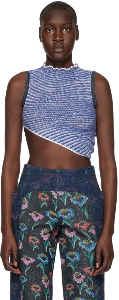 Vitelli Ssense Exclusive Blue Swirl Turtleneck