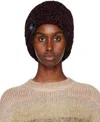 Vitelli Ssense Exclusive Purple Accordion Beanie In Prune