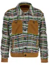 Vitelli Textured Ribbed Hem Jacket With Chest Pockets In 褐色