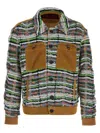 Vitelli Textured Ribbed Hem Jacket With Chest Pockets In Gray