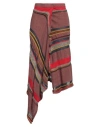 Vitelli Asymmetric Midi Jersey Knit Skirt In Brown