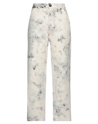 VITELLI VITELLI WOMAN PANTS IVORY SIZE 3 WOOL, POLYAMIDE, POLYESTER, SILK, COTTON