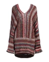 Vitelli Woman Sweater Brick Size Onesize Wool, Polyamide, Polyester In Red