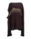Vitelli Woman Sweater Plum Size 2 Viscose, Mohair Wool, Acrylic, Wool In Purple