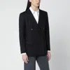Vitovi Black Pinstripe Lurex Double-breasted Jacket In Black