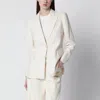 Vitovi Cream Single-breasted Silk Jacket In Neutral