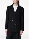 Vitovi Flap-pocket Double-breasted Blazer In Black