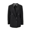 Vitovi 'victory' Pinstriped Double-breasted Jacket In Black