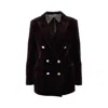 Vitovi 'victory' Velvet Double-breasted Jacket In Black